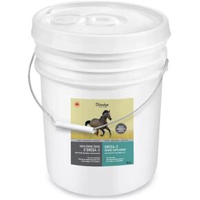Olimega Farm, Camelina Oil for Horses, 1 Gallon, Rich in Omega-3 Polyunsaturated Fatty Acids, Vitamin E, Pure & Cold Pressed - Natural Support for Your Horse's Health. Joints, Coat and Skin.