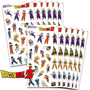 Dragon Ball Z Party Favors for Boys & Girls - Dragon Ball Stickers Sheet Bundle مع 12 Pack Dragon Ball Z ملصقات للأطفال حفلة عيد ميلاد الأطفال وحقائب Goodie | مستلزمات حفلات كرة التنين