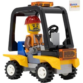 مدينة ليغو: عامل بناء المطار Minifigure مع سيارة الخدمة