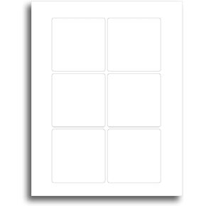 ملصقات مربعة ملصقات بيضاء ، 3 "× 3" - 10 صفائح / 60 ملصقات - ملصقات مربعة قابلة للطباعة غير لامعة أبيض لطابعات الحبر / الليزر