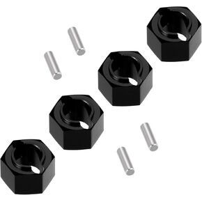 RCHUBAM 7MM WHEED HEX HUBS ADAPTER Aluminium 1/16 RC WHEED HEX ترقيات أجزاء ملحقات متوافقة مع LOSI MINI-T 2.0 & MINI-B 1/16 1/18 RC RC OFF-ROAD CAR TRACK (Black)