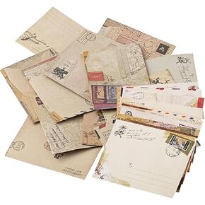 36 PCS 12 أنماط Retro Mini Airmail Onversions for Scrapbooking ، تصاميم جميلة جميلة لحفلات الزفاف وعيد ميلاد حفلات