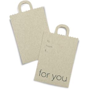Guardian 100 Gift Card Envelopes Shopping Bag Shaped Soft Camel Mini Envelopes (Camel)