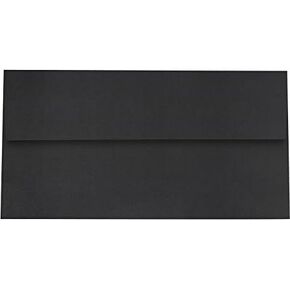 LUXPaper #9 Slimline Invitation Envelopes | Peel & Press | 3 7/8" x 8 7/8" | Midnight Black | 80lb. Text | 50 Qty