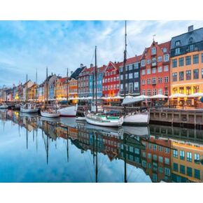 طلاء Zuvrdiai DIY بالأرقام NYHAVN COPENHAGEN DENMARK CANVAS PANING مع مجموعة فرشاة الصباغ الأكريليك للمبتدئين البالغين الهدية الفنية 16 "× 20"