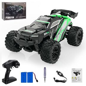 RC Cars High Speed Remote Control Car for Adults 38+Km/h, 1:18 Scales 4WD Off Road RC Monster Truck,Fast 2.4GHz All Terrains Toy Trucks Gifts for Beginners（Black）