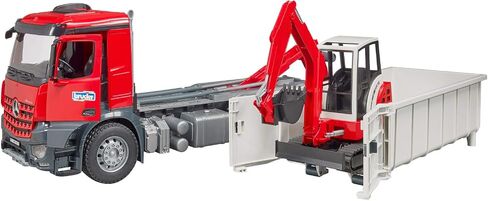 Bruder 03767 Man TGS Truck with Roll Off Container و Schäffer Compact Loader 2630 in Kuwait