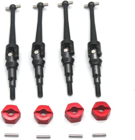 F/R Metal Steel Drive Roving ＆ Hex Whex Hubs محول Hex لـ Hyper Go H16bm 1/16 RC Car Praps ، Dog Bone CVD Pression in Kuwait