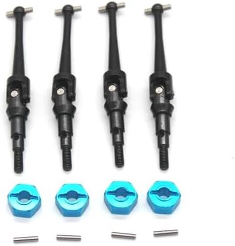 F/R Metal Steel Drive Roving ＆ Hex Whex Hubs محول Hex لـ Hyper Go H16bm 1/16 RC Car Praps ، Dog Bone CVD Pression in Kuwait