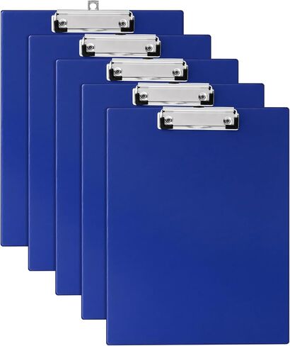 Plastic Clipboards ، (مجموعة من 6) الحافظة مع مقطع منخفض من اللوح ، لوحات مقطع هارد للمكتب ، الممرضات ، الطلاب ، 6.3 × 9 بوصة ، أزرق in Saudi Arabia