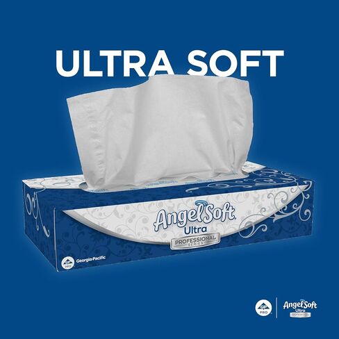 مناديل الوجه من سلسلة Georgia-Pacific Angel Soft Ultra Professional Series المكونة من طبقتين؛ صندوق المكعب؛ 4636014; 96 ورقة في كل صندوق؛ 10 صناديق لكل علبة؛ أبيض in Kuwait
