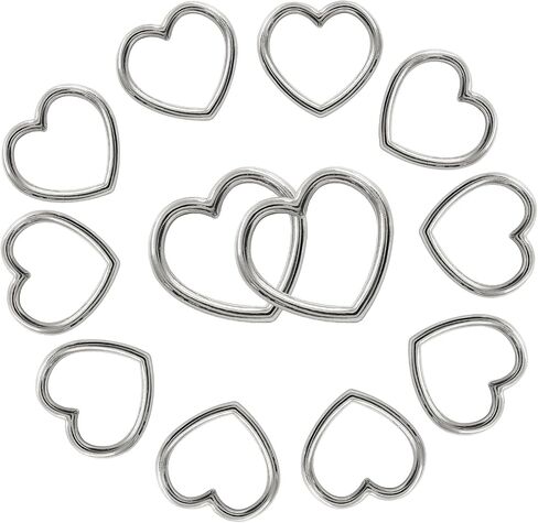 12 Pcs Heart Shape Metal Craft Ring Buckles in Saudi Arabia