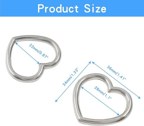 12 Pcs Heart Shape Metal Craft Ring Buckles in Saudi Arabia