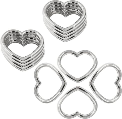 12 Pcs Heart Shape Metal Craft Ring Buckles in Saudi Arabia
