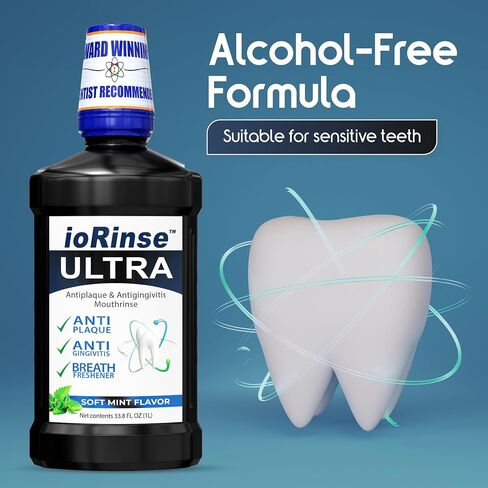 ioRinse Sore Throat Relief Professional Strength Instantly soothes inflamed throats ioRinse is Recommended by Thousands of Healthcare Professionals Because it Simply Works Better 16 oz - Pack of 2 in Kuwait