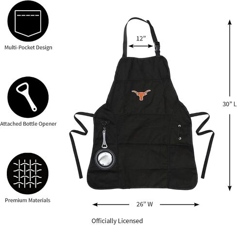 Team Sports America Collegiate University of Iowa Ultimate Grilling Apron Durable Cotton with Beverage Opener and Multi Tool For Football Fans Fathers Day and More in Kuwait