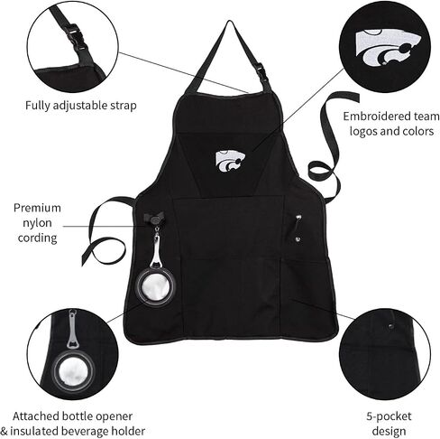 Team Sports America Collegiate University of Iowa Ultimate Grilling Apron Durable Cotton with Beverage Opener and Multi Tool For Football Fans Fathers Day and More in Kuwait