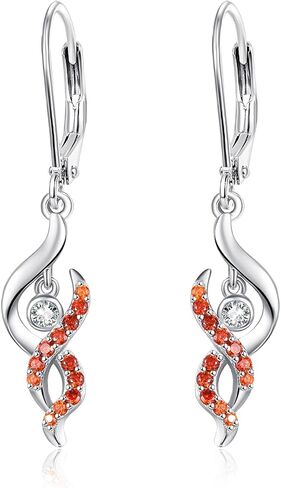 Infinity Opal Earrings Sterling Silver Opal Dangle Drop Earrings Infinity Opal Jewelry for Women in Saudi Arabia