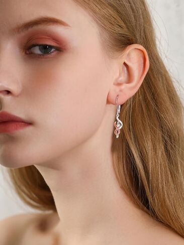 Infinity Opal Earrings Sterling Silver Opal Dangle Drop Earrings Infinity Opal Jewelry for Women in Saudi Arabia