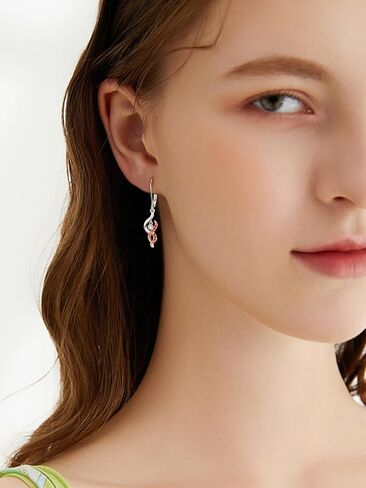 Infinity Opal Earrings Sterling Silver Opal Dangle Drop Earrings Infinity Opal Jewelry for Women in Saudi Arabia