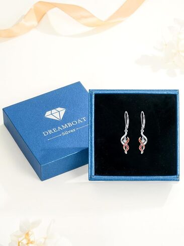Infinity Opal Earrings Sterling Silver Opal Dangle Drop Earrings Infinity Opal Jewelry for Women in Saudi Arabia