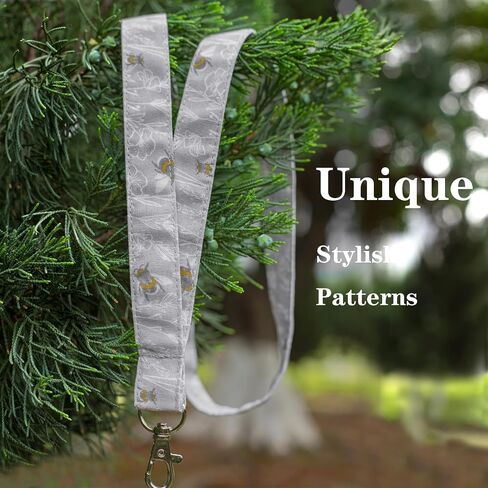 Lnkre Jewelry Tulip Ploral Print Lanyard للمفاتيح والشارات وحامل الهوية - حزام رقبة لطيف للمعلمين والموظفين والعمل والطالب in Kuwait