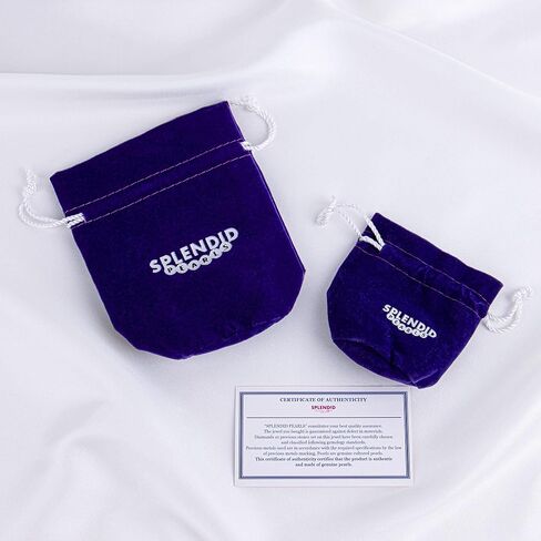 أقراط متدلية من الفضة الإسترليني عيار 925 لؤلؤ أصلي للمياه العذبة مقاس 8 مم للنساء in Kuwait