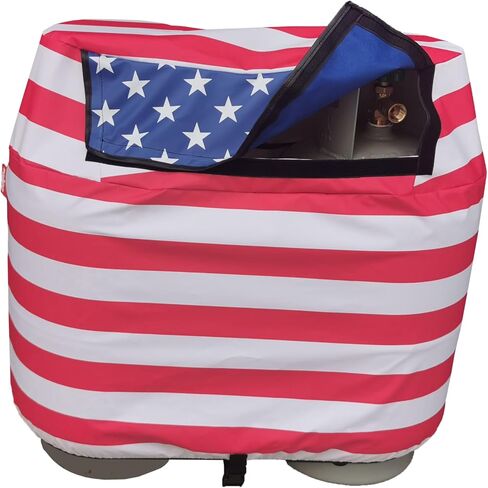 RV Trailer Propane Tank Cover, Fit for Dual 30lb Tanks, Waterproof Replacement Covers for RV/Trailer/Camper, RV Parts RV Accessories -Black, BPA301 in Kuwait