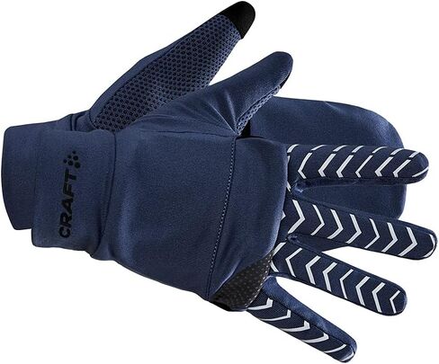 Craft Sportswear Unisex ADV Lumen Hybrid Glove | Reflective & Waterproof | 2-in-1 Mitten & Glove with Key Pocket | Perfect for Running & Cycling in Kuwait