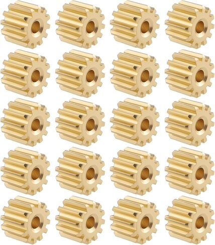The Lord of the Tools 20 Pcs 12 Teeth Motor Gears 0.5 Module Brass Gears Aperture 1.95mm Outer Diameter 7mm Thick 5mm for 2mm Motor Shaft RC Car Model DIY Robot in Saudi Arabia
