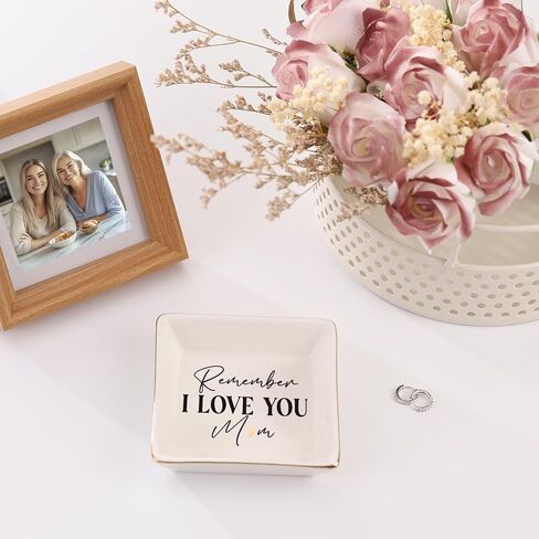 Jewelry Dish Tray Ceramic Trinket Dish Blessed God gifts,Wish Gifts for her - Appreciation Gratitude Gifts for Mom, Daughter, Nurse in Kuwait