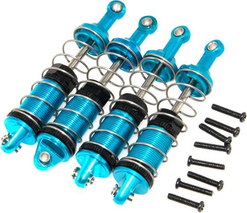 Shock Absorber Compatible with 1/16 MJX Hyper Go Upgrade 16207 16208 16209 16210 H16 H16BM H16GT H16DR RC Car Metal Front Rear Damper Part 4Pcs(Gold) in Saudi Arabia