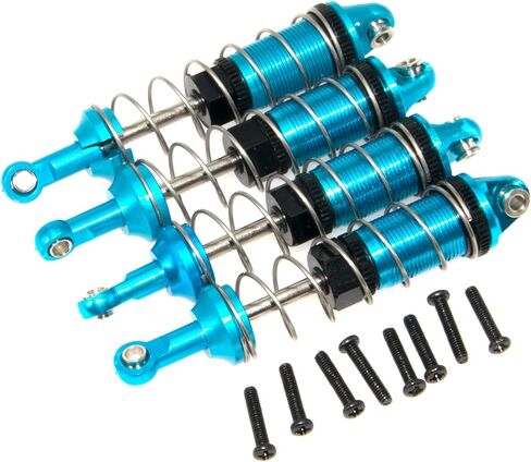 Shock Absorber Compatible with 1/16 MJX Hyper Go Upgrade 16207 16208 16209 16210 H16 H16BM H16GT H16DR RC Car Metal Front Rear Damper Part 4Pcs(Gold) in Saudi Arabia