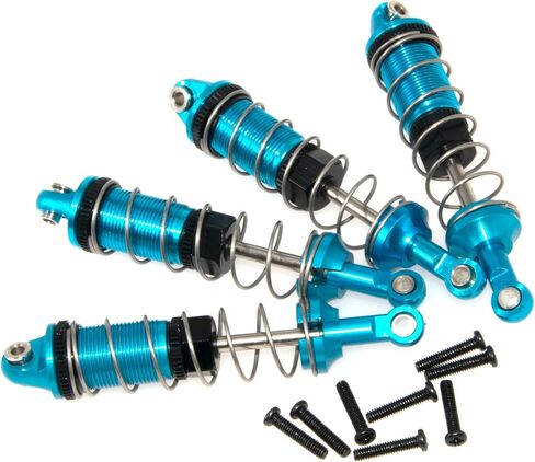 Shock Absorber Compatible with 1/16 MJX Hyper Go Upgrade 16207 16208 16209 16210 H16 H16BM H16GT H16DR RC Car Metal Front Rear Damper Part 4Pcs(Gold) in Saudi Arabia