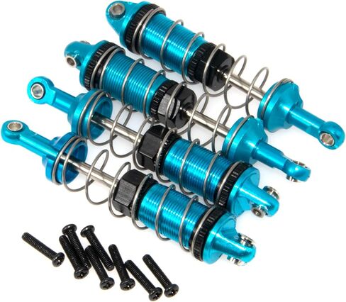 Shock Absorber Compatible with 1/16 MJX Hyper Go Upgrade 16207 16208 16209 16210 H16 H16BM H16GT H16DR RC Car Metal Front Rear Damper Part 4Pcs(Gold) in Saudi Arabia