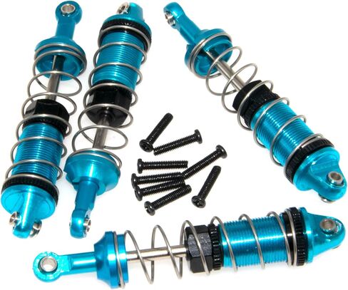 Shock Absorber Compatible with 1/16 MJX Hyper Go Upgrade 16207 16208 16209 16210 H16 H16BM H16GT H16DR RC Car Metal Front Rear Damper Part 4Pcs(Gold) in Saudi Arabia