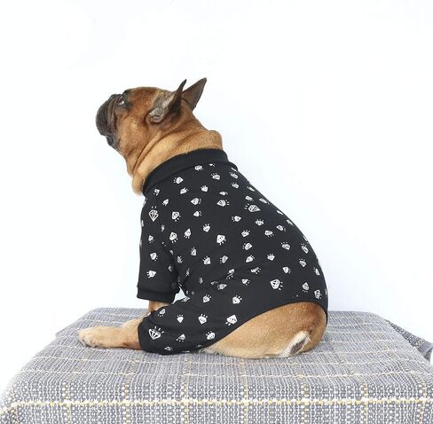 iChoue Pug High Stretchy Breathable Summer Cooling T Shirts Vest Clothes for Medium Dogs Puppy French Bulldog Frenchie English Pitbull Boston Terrier Green Stripe - Small in Kuwait