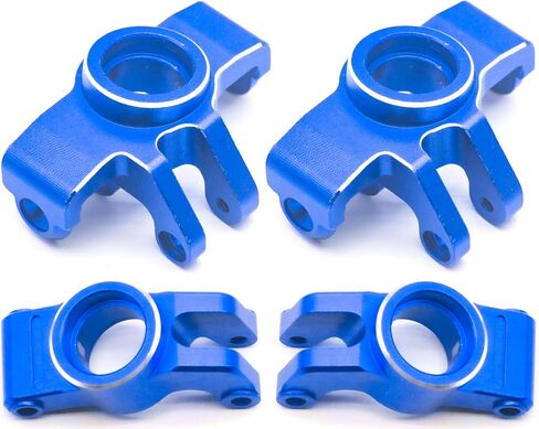 Front Rear Hubs Set ARA330841 Replacement Upgrade - 7075 Aluminum Front Knuckle Spindle Set & Rear Axle Holder Set for ARRMA 1/16 Mojave GROM/LOSI 1/12 NASCAR Models | Multi-Color Anodized in Kuwait