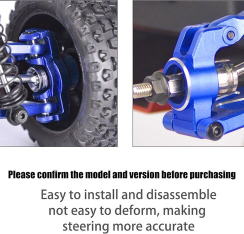 Front Rear Hubs Set ARA330841 Replacement Upgrade - 7075 Aluminum Front Knuckle Spindle Set & Rear Axle Holder Set for ARRMA 1/16 Mojave GROM/LOSI 1/12 NASCAR Models | Multi-Color Anodized in Kuwait