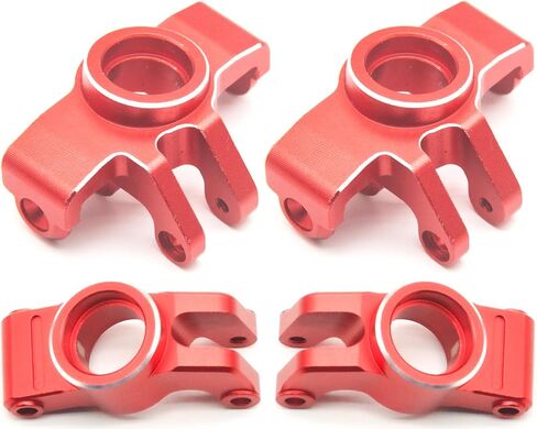 Front Rear Hubs Set ARA330841 Replacement Upgrade - 7075 Aluminum Front Knuckle Spindle Set & Rear Axle Holder Set for ARRMA 1/16 Mojave GROM/LOSI 1/12 NASCAR Models | Multi-Color Anodized in Kuwait