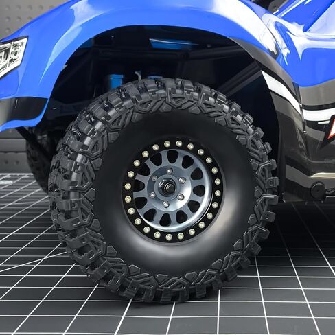 QUE-T Aluminium Beadlock Wheels for 1/7 Unlimited Desert Racer UDR Wheel Hubs,Pack of 4,Suit for Tires 101063-00 Only (Titanium & Black) in Saudi Arabia