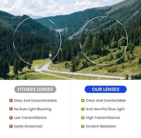 Reading Glasses for Women - Lightweight TR90 Readers Computer Blue Light Blocking Anti Glare Filter UV Protect Eyeglasses in Kuwait