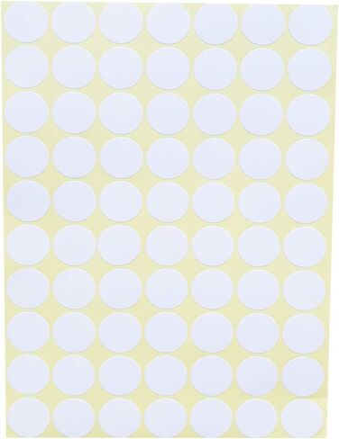 Yesallwas 1440 PCS Small Dot Stickers Round White 15 Sheets Dot Stickers Label Sticker for Office,Classroom (16mm, White) in Saudi Arabia