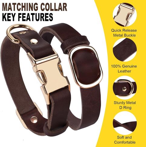 LWBMG 6FT Leather Dog Collar and Leash Set, Heavy Duty Dog Leash and Collar with Metal Buckle, Adjustable Pet Collar Set, Soft Puppy Leash and Collar Set for Medium Large Dogs Black in Saudi Arabia