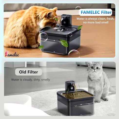 10 Pack For Downy Paws Replacement Filters Wireless Pet Water Fountain for Cats Inside, Cat Water Fountain Filter for Downypaws Filter DPWFP6, for Downypaws Replacement Filters 84oz/2.5L Cat Fountain in Saudi Arabia