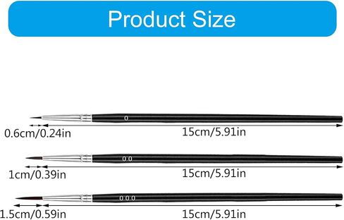 Miniature Detail Paint Brushes, DAYnagh 30 Pcs Paintbrushes Small Watercolor Artists Paint Brushes for Acrylics Oil Model Craft Detail Painting, Size #0#00#000 in Saudi Arabia