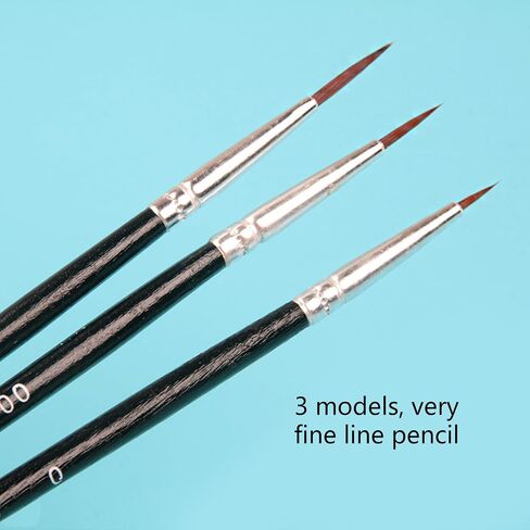 Miniature Detail Paint Brushes, DAYnagh 30 Pcs Paintbrushes Small Watercolor Artists Paint Brushes for Acrylics Oil Model Craft Detail Painting, Size #0#00#000 in Saudi Arabia