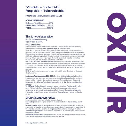 Diversey Oxivir Tb Surface Disinfectant Cleaner Wipe Canister Unscented NonSterile 7x6, White, 160 Ct DVO4599516 in Saudi Arabia