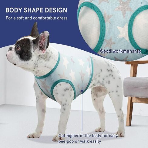 Hawaiian Dog Shirts,Quick Dry Summer Cooling Mesh Coconut Printing T-Shirt for Medium Dogs,Blue+Yellow M in Kuwait