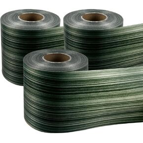 3 Rolls 4 Inches×50 Yard Green Ti Leaf Ribbon Poly Satin Leaf Ribbon Waterproof Floral Leaf Ribbon Green Leaf for Indoor Outdoor Decoration Floral Creation Flower Bouquet Ornament